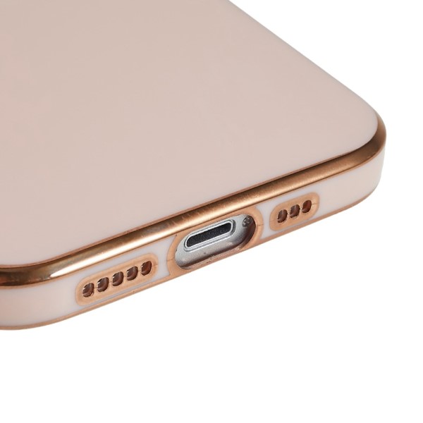 Kryt na iPhone 14 Plus Electroplated čtyřlístek růžový