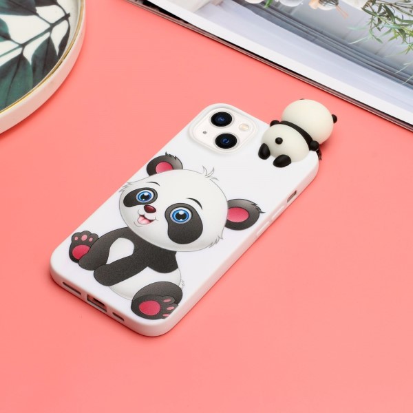 Kryt na iPhone 14 Plus 3D panda bílý