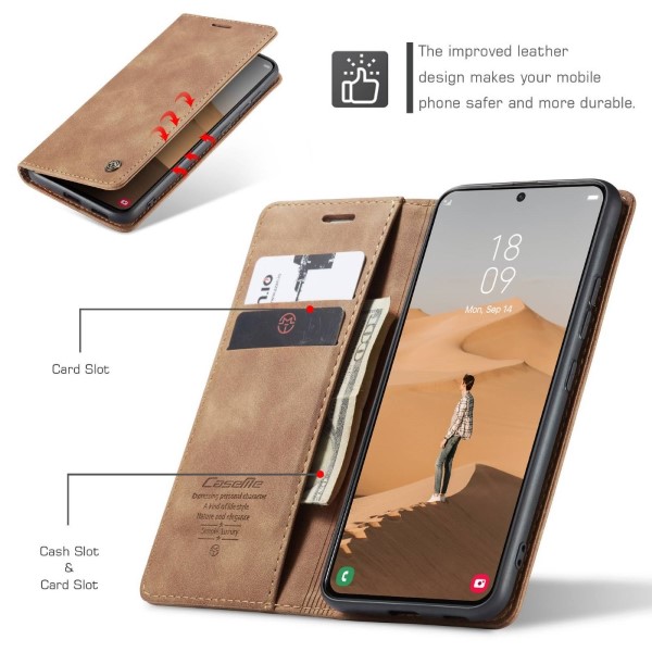 Pouzdro na Samsung Galaxy S22 Plus CASEME světle hnědé