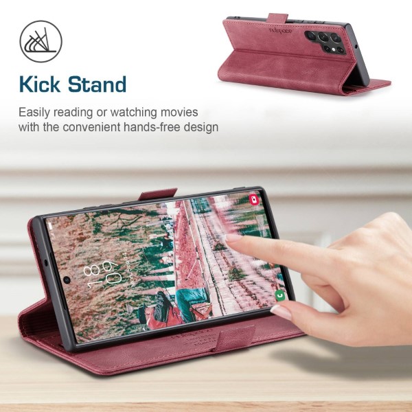 Pouzdro na Samsung Galaxy S22 Ultra AUTSPACE červené