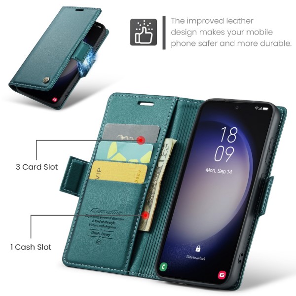 Pouzdro na Samsung Galaxy S23 CASEME smooth zelené