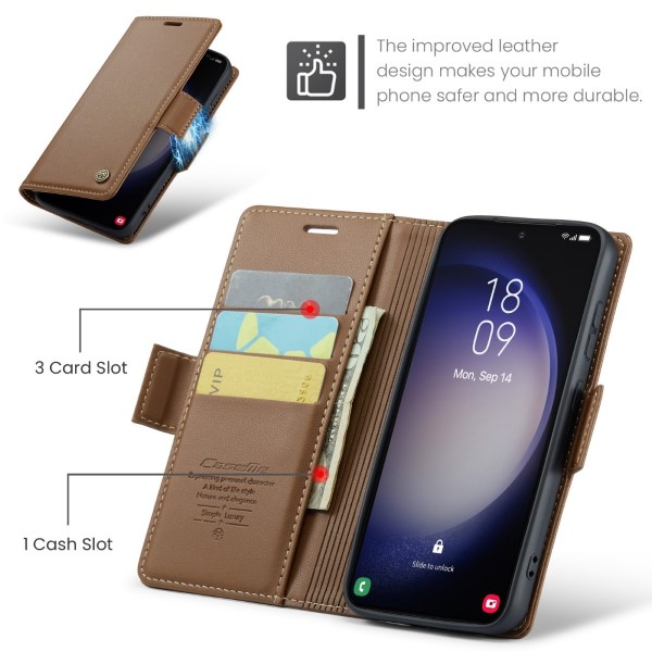 Pouzdro na Samsung Galaxy S23 CASEME smooth hnědé