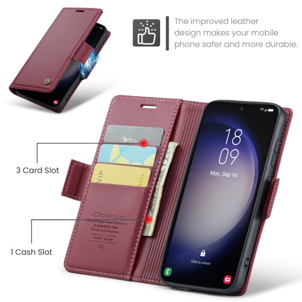 Pouzdro na Samsung Galaxy S23 CASEME smooth červené