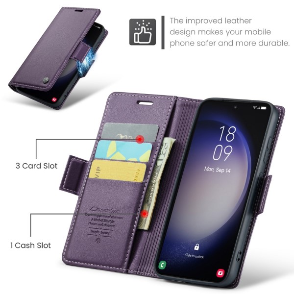 Pouzdro na Samsung Galaxy S23+ CASEME smooth fialové
