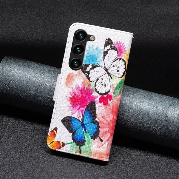 Pouzdro na Samsung Galaxy S23+ Motýl bílé