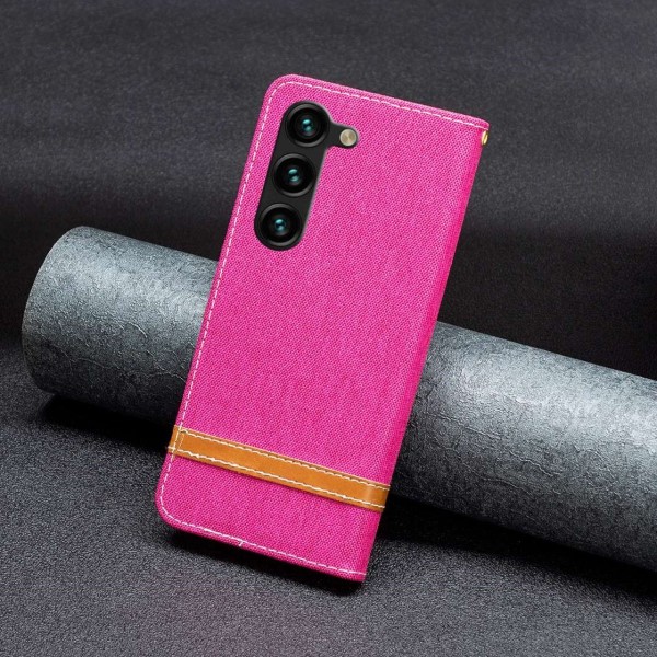 Pouzdro na Samsung Galaxy S23+ Jeans růžové