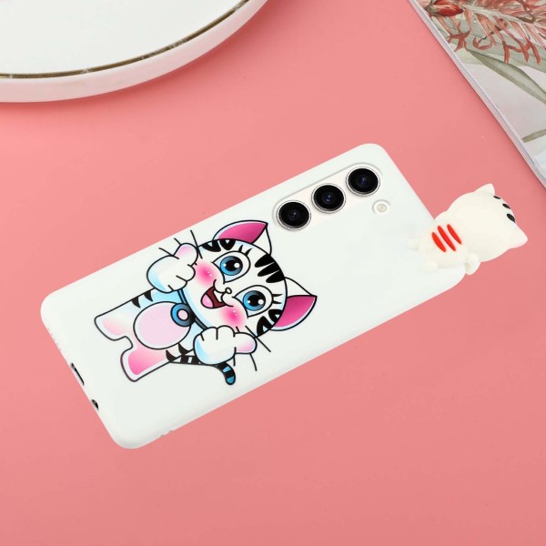 Kryt na Samsung Galaxy S23+ 3D Kotě bílý