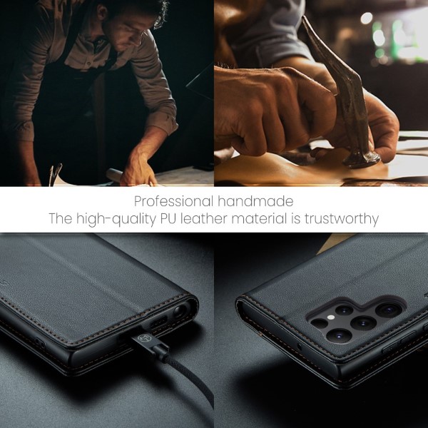 Pouzdro na Samsung Galaxy S23 Ultra CASEME smooth černé