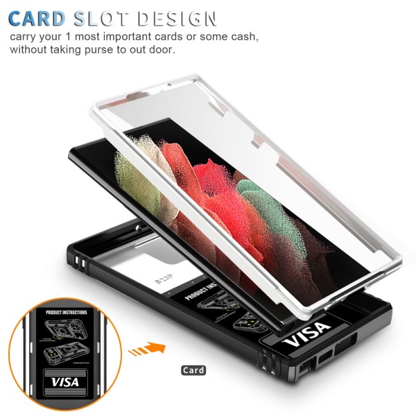 Kryt na Samsung Galaxy S23 Ultra odolný s krytkou na fotoaparát bílý