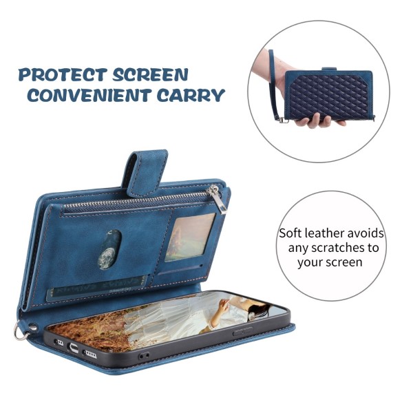 Pouzdro na Samsung Galaxy S23 Ultra Luxury Double Layer modré