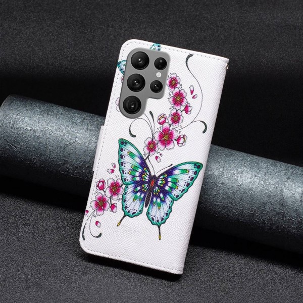 Pouzdro na Samsung Galaxy S23 Ultra Motýl bílé
