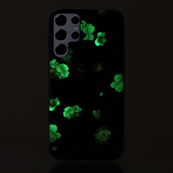 Kryt na Samsung Galaxy S23 Ultra svítící Růže černý