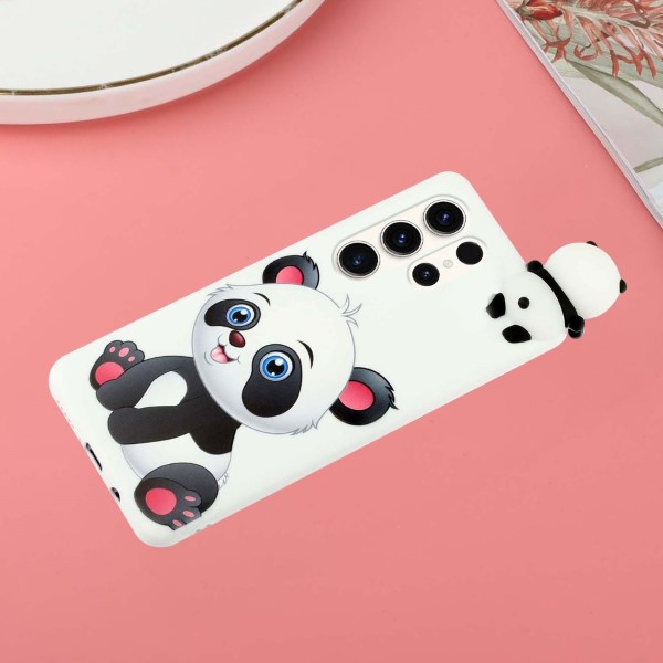 Kryt na Samsung Galaxy S23 Ultra 3D Panda bílý