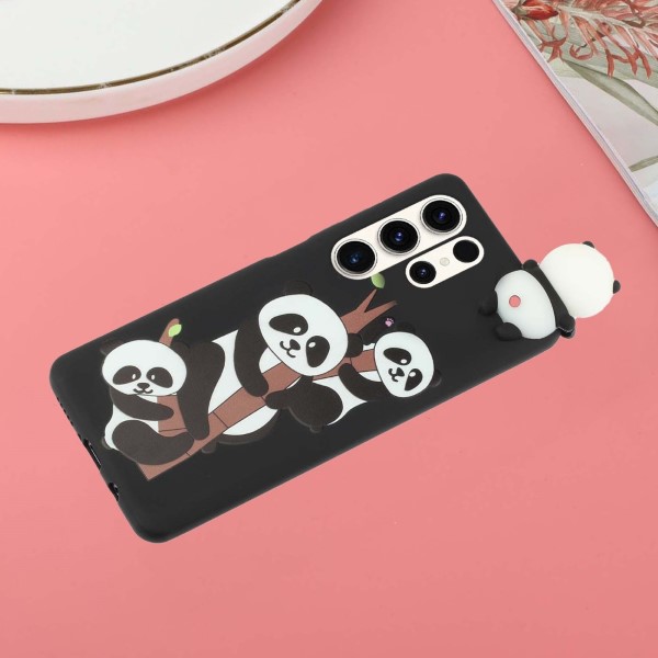 Kryt na Samsung Galaxy S23 Ultra 3D Panda černý