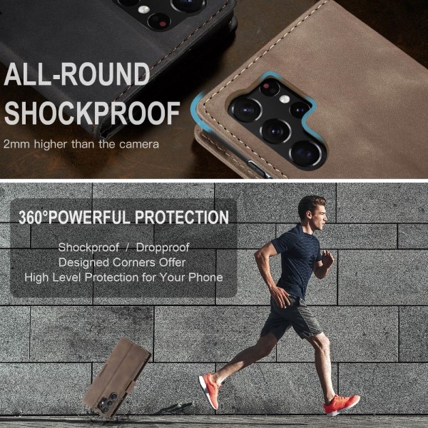 Pouzdro na Samsung Galaxy S23 Ultra CASEME hnědý