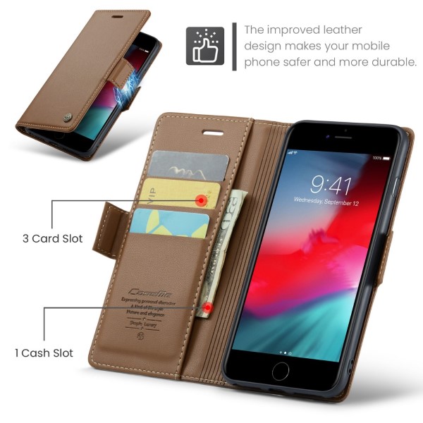 Pouzdro na iPhone 7 Plus / 8 Plus CASEME hnědé