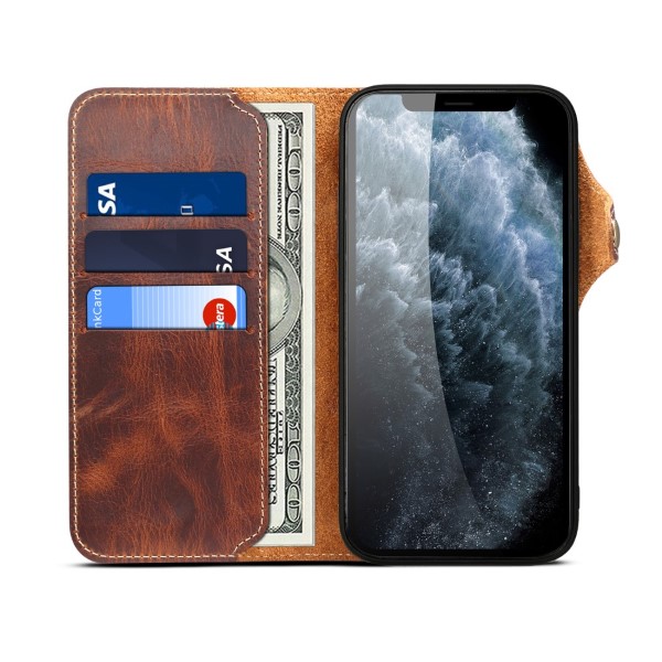 Pouzdro pro iPhone 13 Pro Kožené hnědé