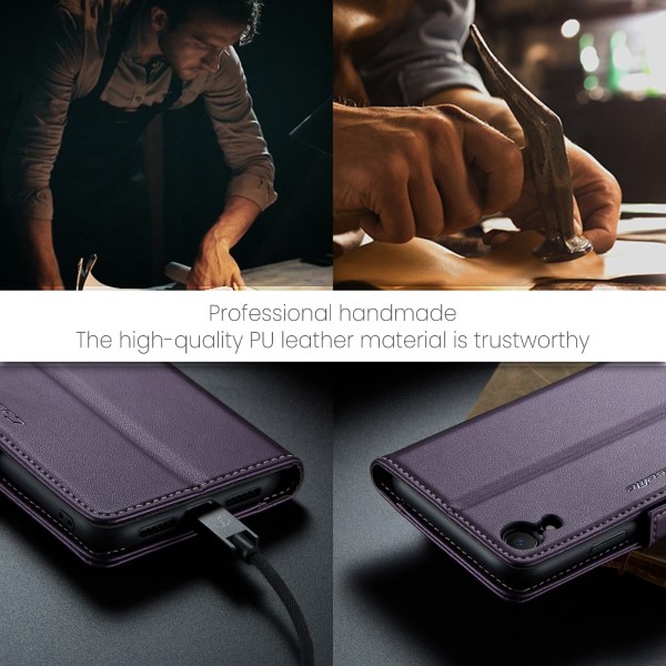 Pouzdro pro iPhone Xr CASEME Smooth fialové
