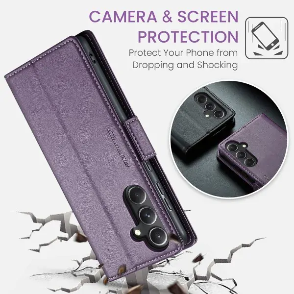 Pouzdro na Samsung Galaxy S23 FE CASEME smooth fialové