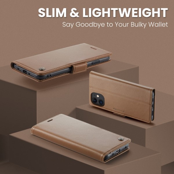 Pouzdro pro iPhone 11 CASEME Smooth hnědé