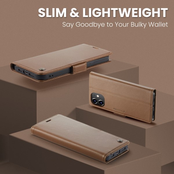 Pouzdro pro iPhone 12 Mini CASEME Smooth hnědé