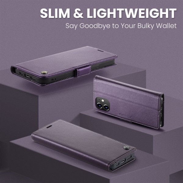Pouzdro pro iPhone 12 Mini CASEME Smooth fialové