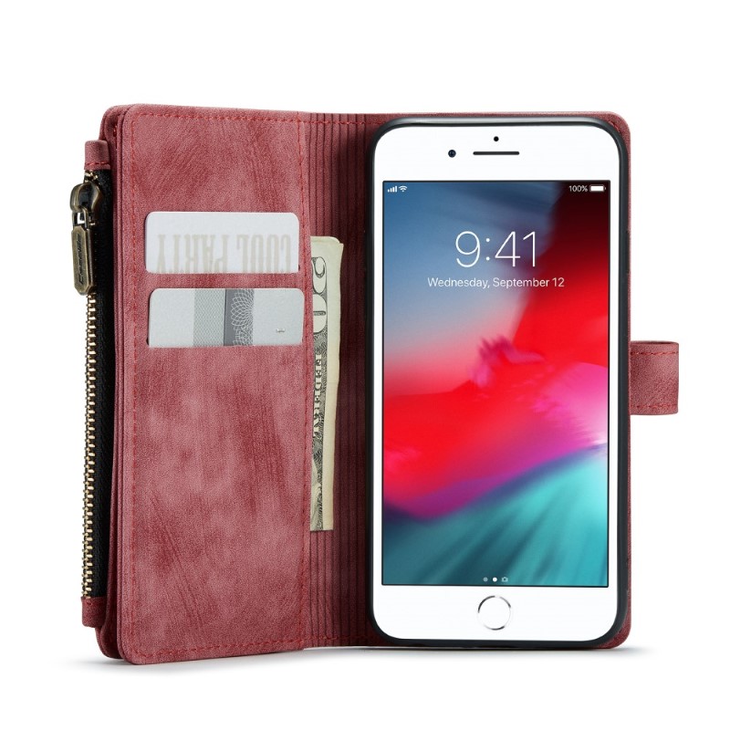 Pouzdro pro iPhone 7 / 8 / SE ( 2020 / 2022 ) Luxury Double Layer červené