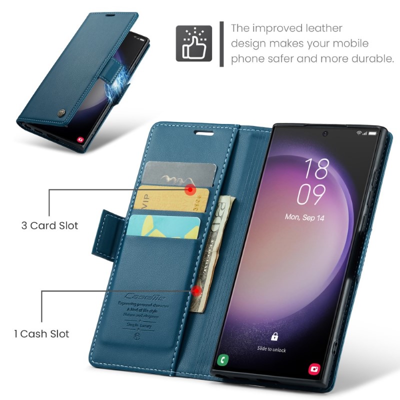 Pouzdro na Samsung Galaxy S24 Ultra CASEME smooth modré