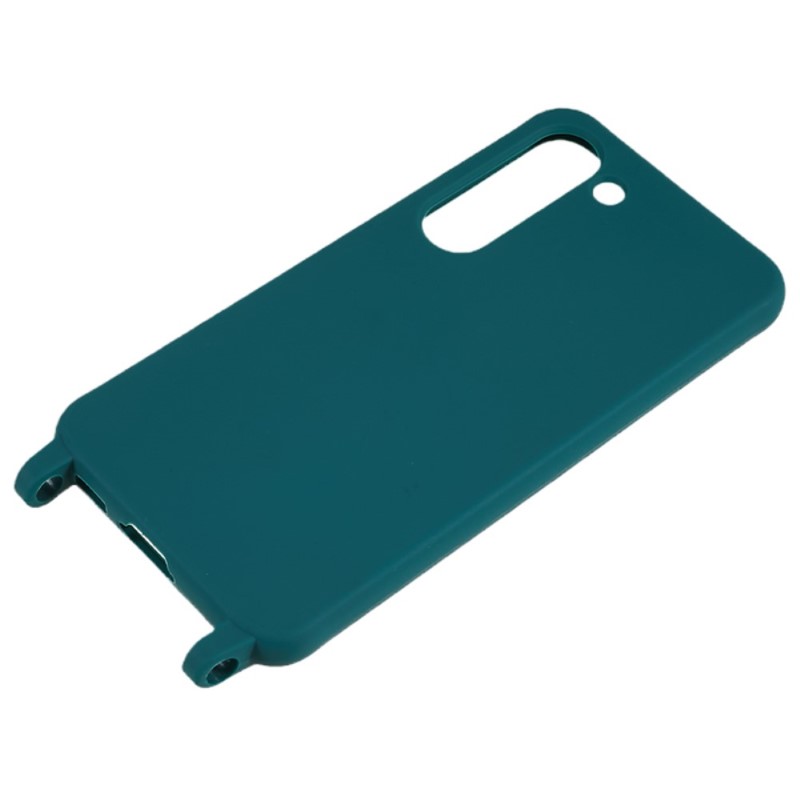 Kryt na Samsung Galaxy S23+ gumový se šňůrkou na krk zelený