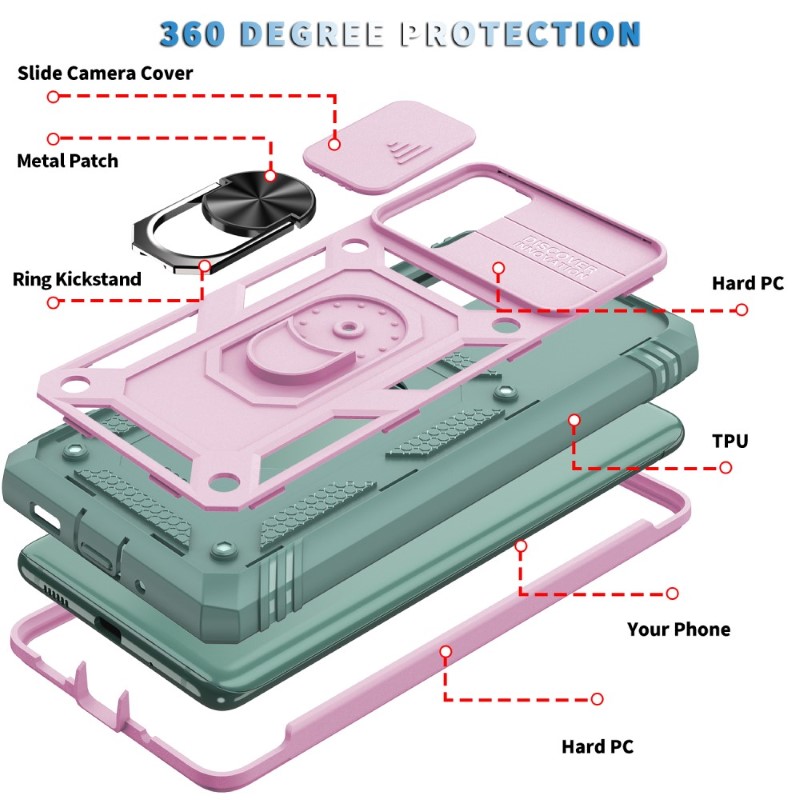 Kryt na Samsung Galaxy S20 FE odolný s krytkou na fotoaparát růžový