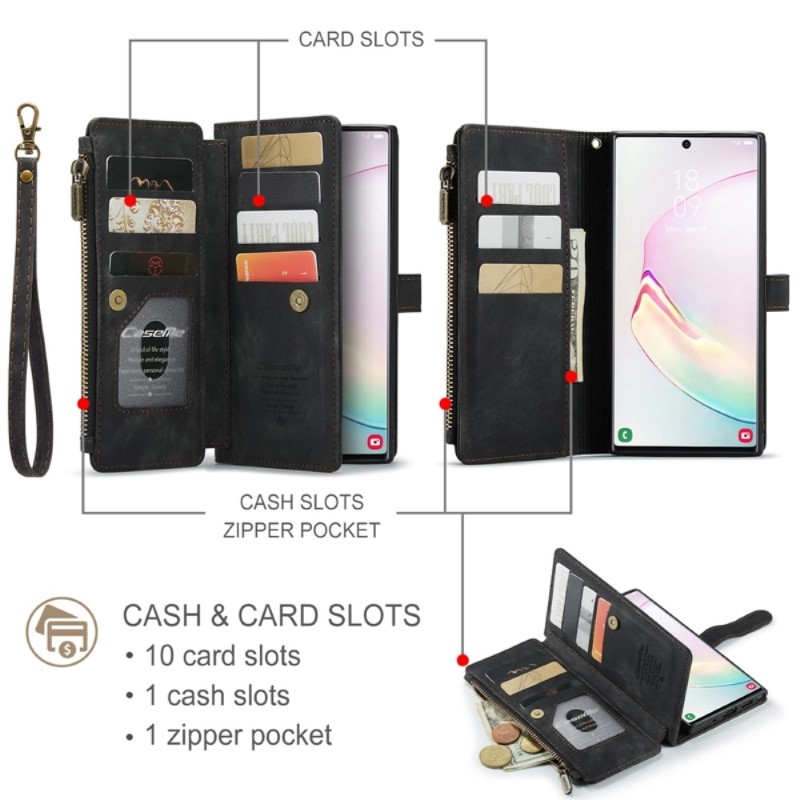 Pouzdro na Samsung Galaxy Note 10 Plus CASEME Deluxe černé