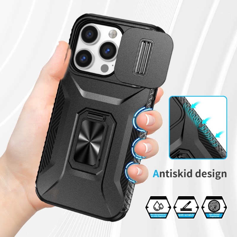 Kryt na iPhone 13 Pro odolný s krytkou na fotoaparát černý