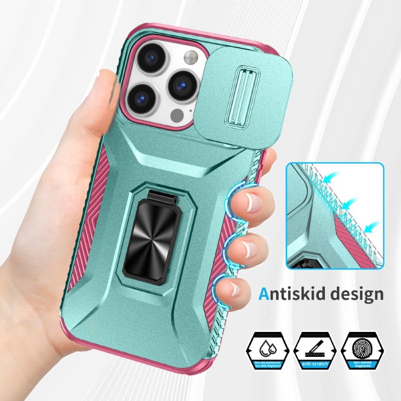 Kryt na iPhone 13 Pro odolný s krytkou na fotoaparát světle modrý