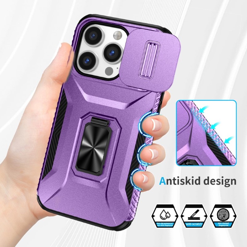 Kryt na iPhone 13 Pro odolný s krytkou na fotoaparát fialový