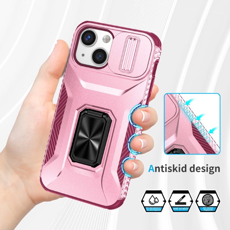 Kryt na iPhone 13 Mini odolný s krytkou na fotoaparát vínový
