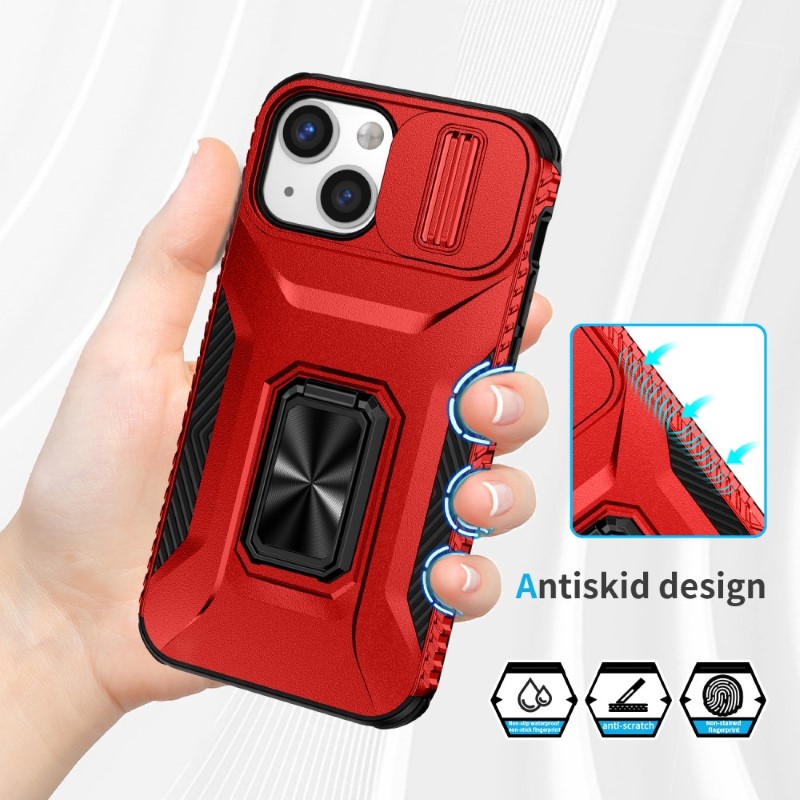 Kryt na iPhone 12 Mini odolný s krytkou na fotoaparát červený