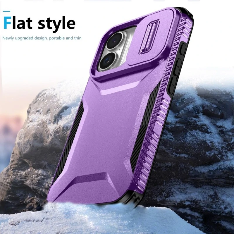 Kryt na iPhone 16 s krytkou na fotoaparát fialový