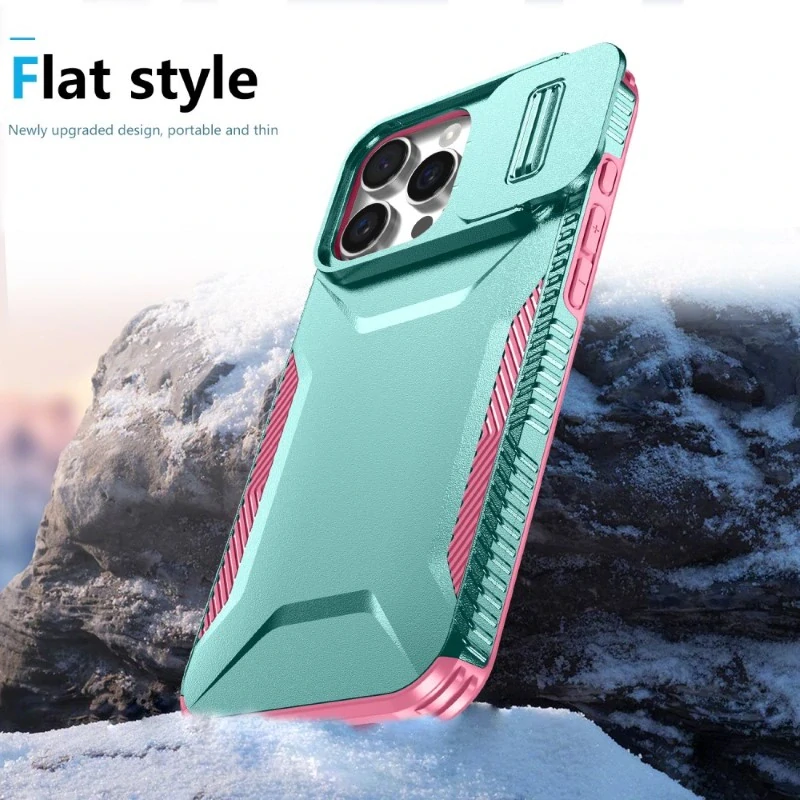 Kryt na iPhone 16 Pro s krytkou na fotoaparát světle modrý