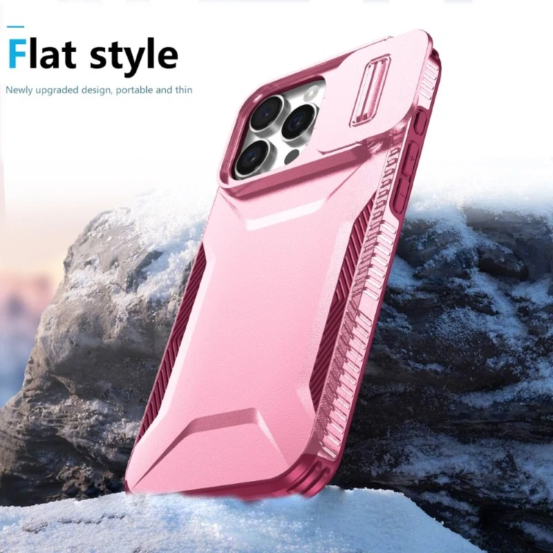 Kryt na iPhone 16 Pro Max s krytkou na fotoaparát vínový