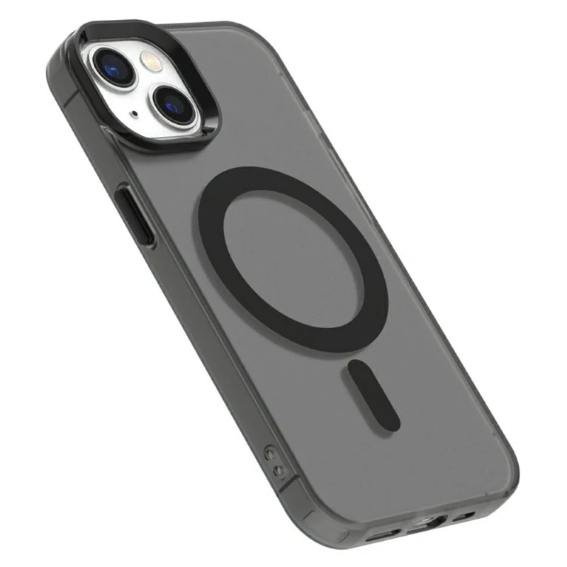 Kryt na iPhone 15 gumový Candy (podpora MagSafe) černý