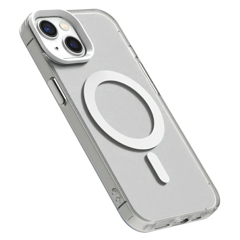 Kryt na iPhone 15 gumový Candy (podpora MagSafe) bílý