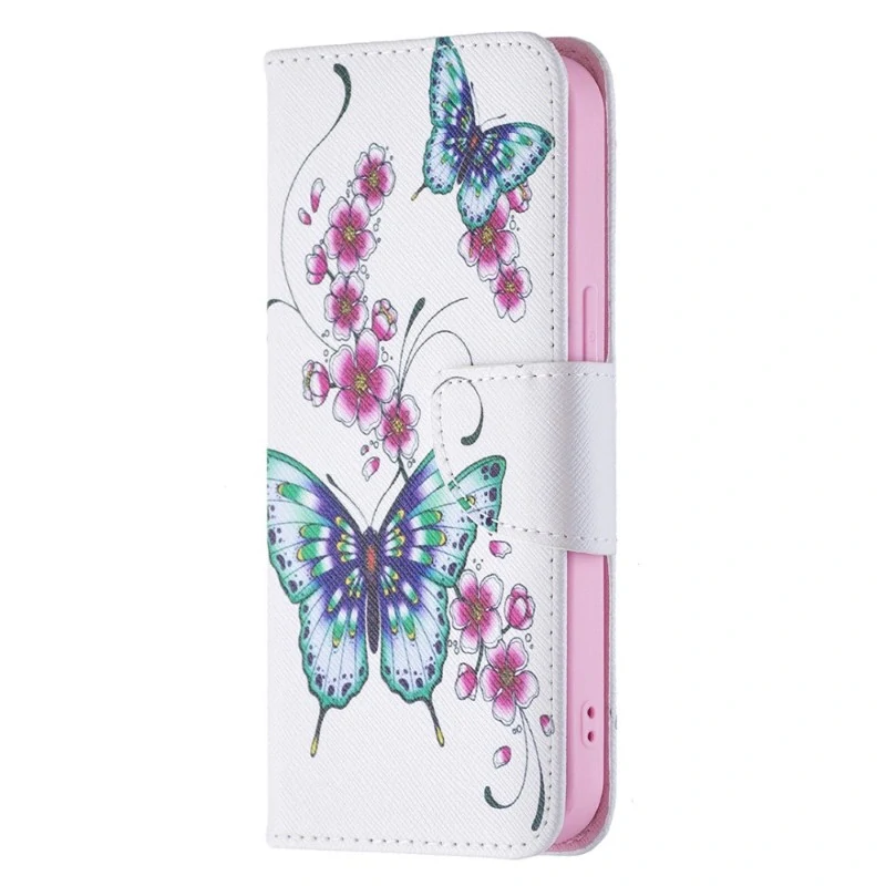 Pouzdro pro iPhone 15 Motýl bílé