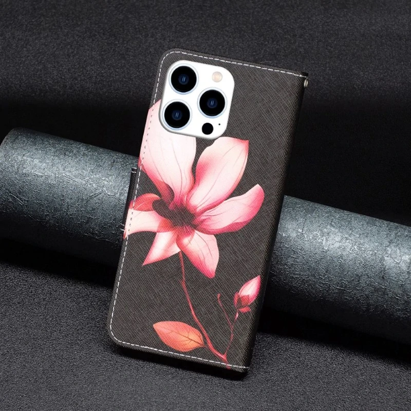Pouzdro pro iPhone 15 Pro Kytka černé