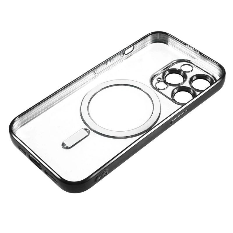 Kryt na iPhone 15 Pro gumový s podporou MagSafe černý