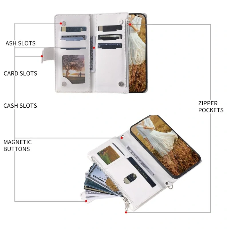 Pouzdro pro iPhone 15 Pro Luxury Double Layer bílé