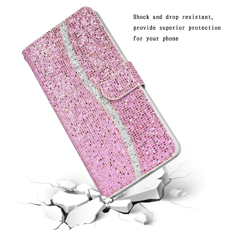 Pouzdro pro iPhone 15 Pro Glitter růžové