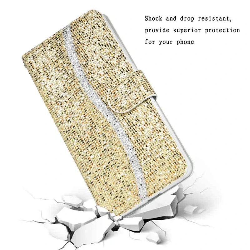 Pouzdro pro iPhone 15 Pro Glitter zlaté