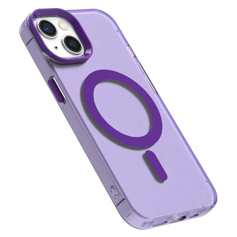 Kryt na iPhone 13 gumový Candy (podpora MagSafe) fialový