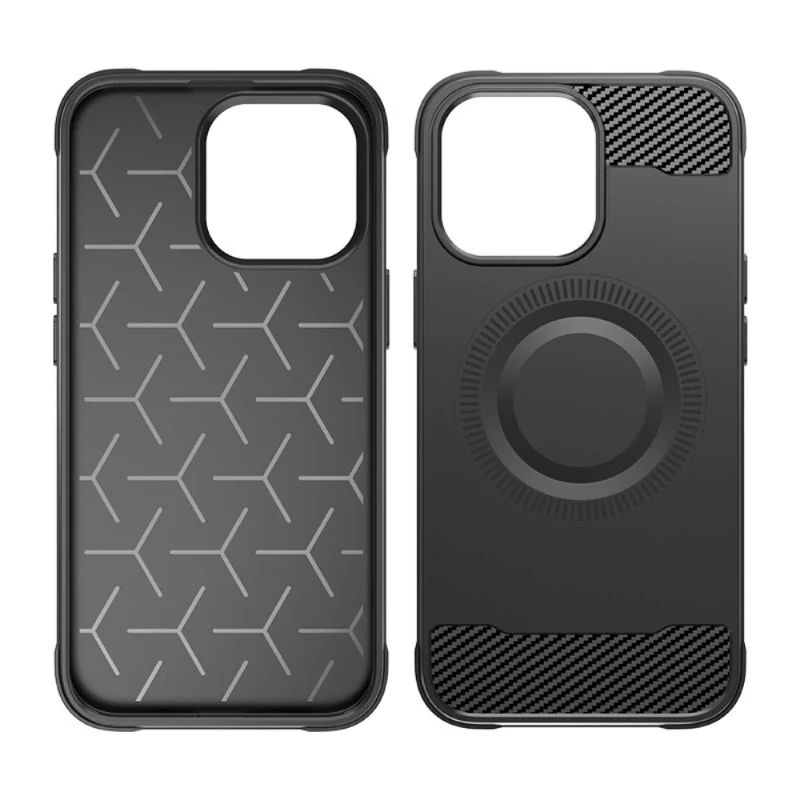 Kryt na iPhone 13 Pro gumový (podpora MagSafe) černý