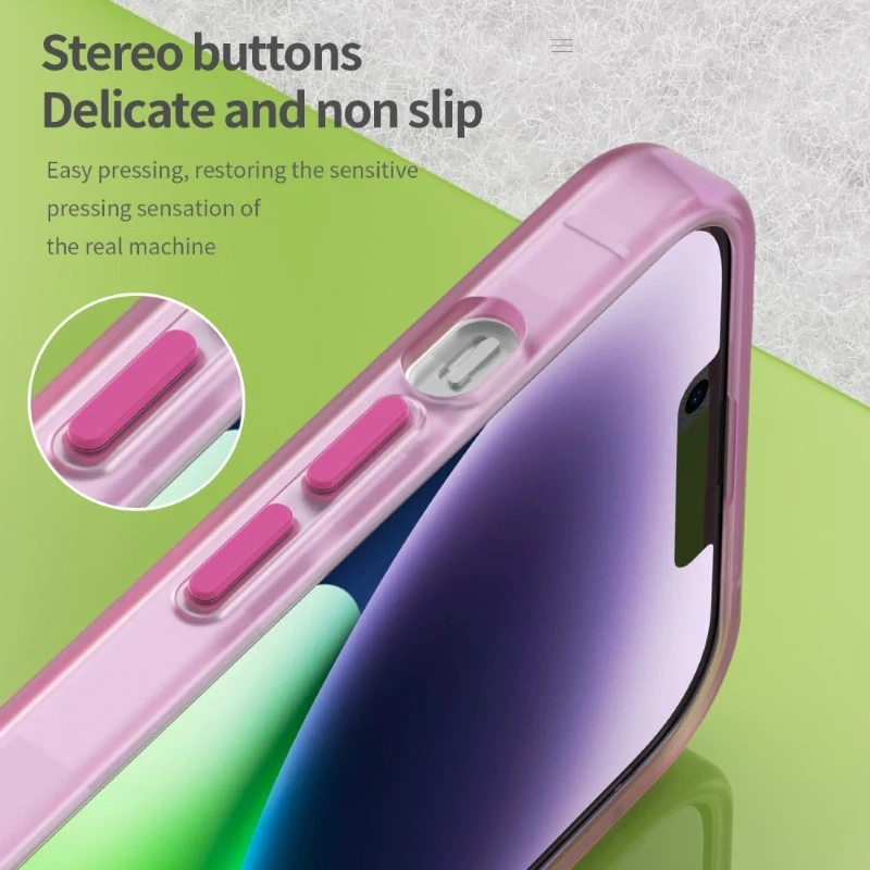 Kryt na iPhone 14 gumový Candy (podpora MagSafe) růžový